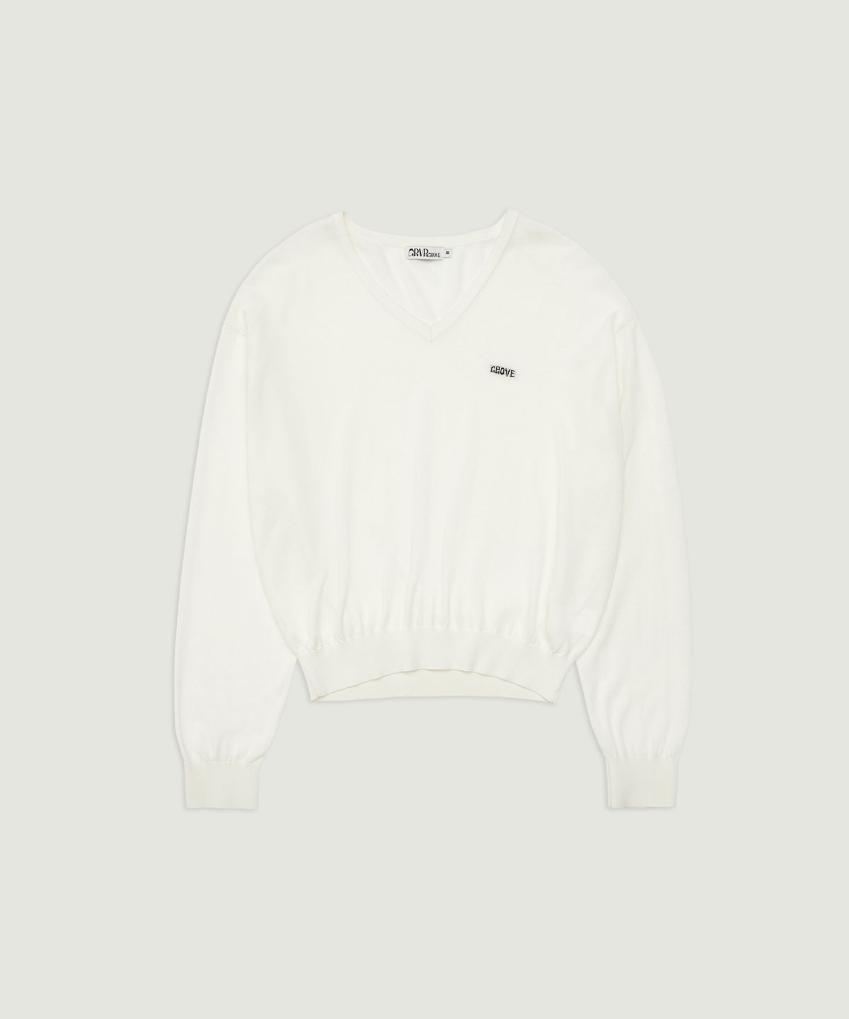 그로브(GROVE) CANOPY V-NECK KNIT (IVORY)