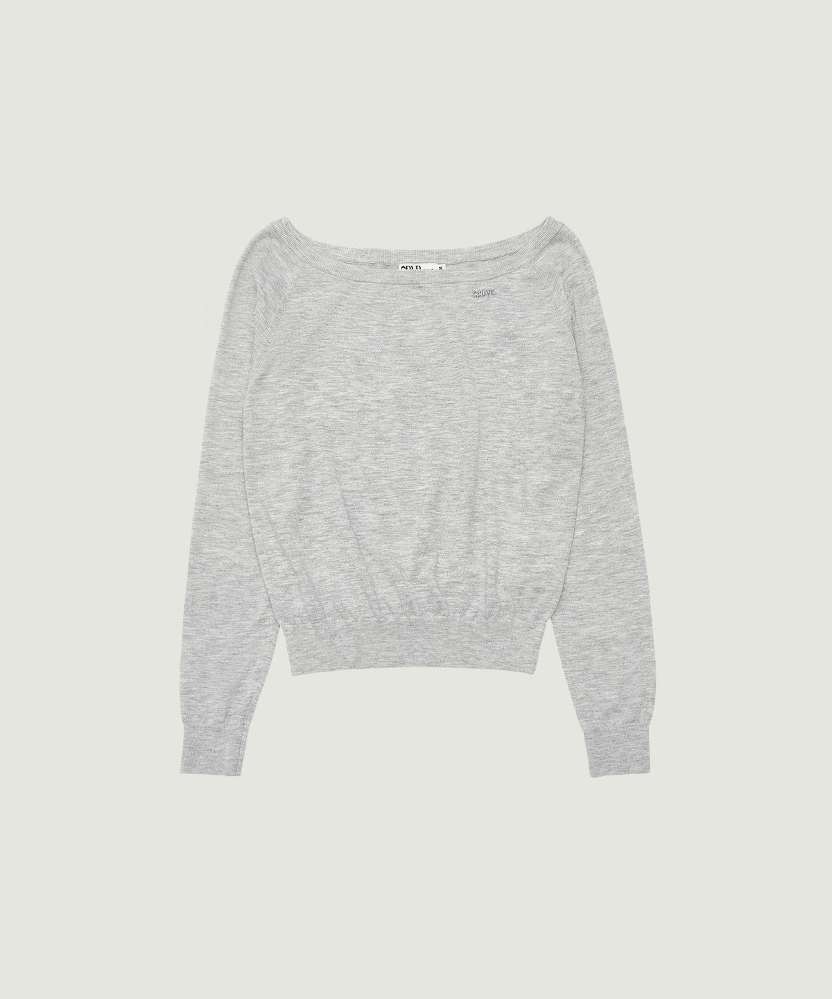 그로브(GROVE) JUNO OFF-SHOULDER KNIT (LIGHT GRAY)