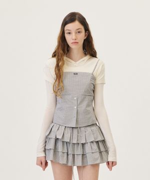 BLAINE CHECK SLEEVELESS (BROWN)