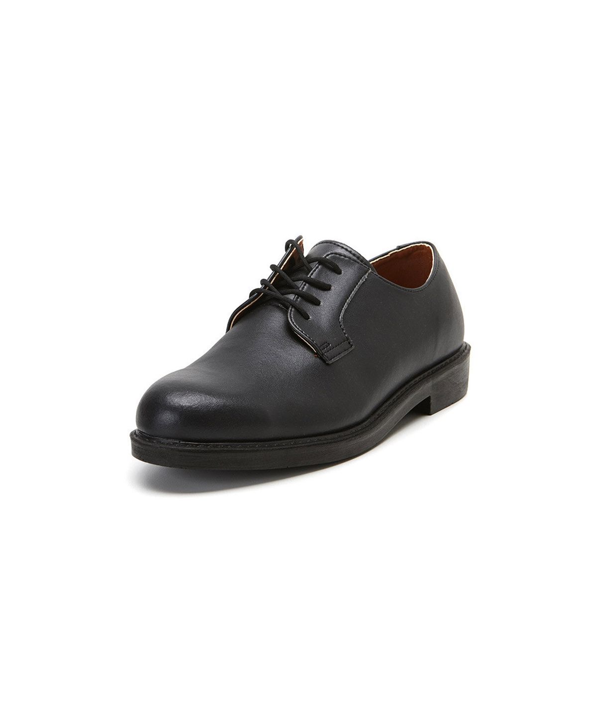 에스티코(STCO) 블랙 무광 플레인토 더비 슈즈_SFWUZ74NSB