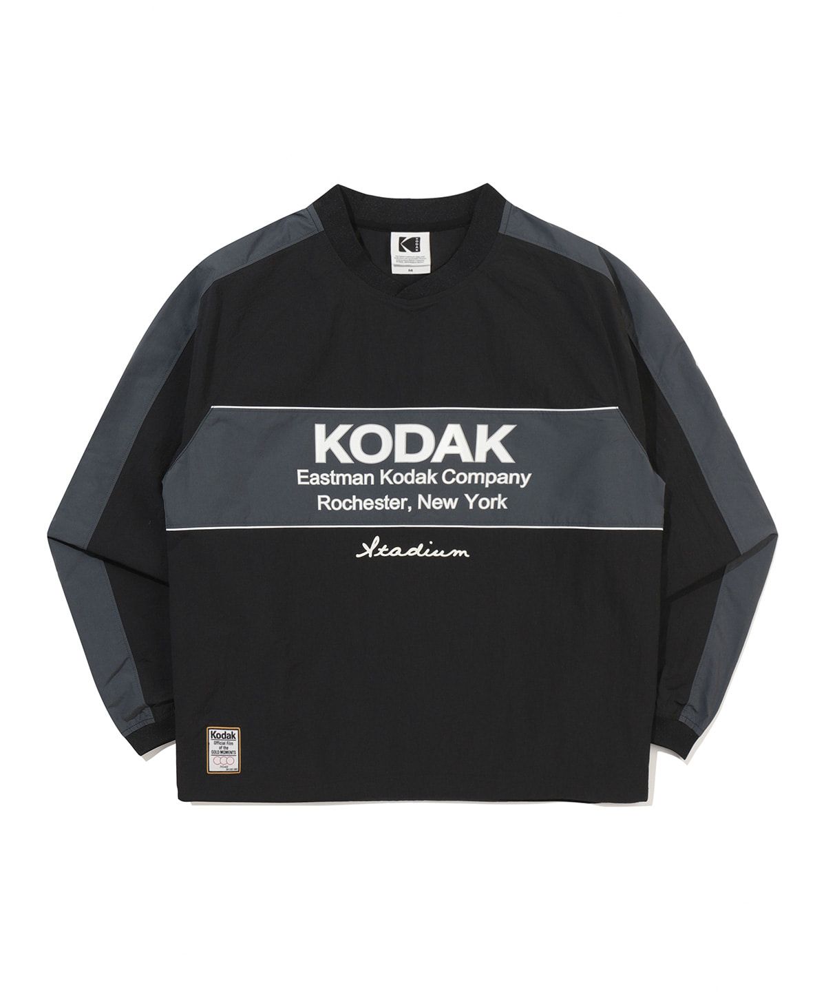 코닥(KODAK) 골드모먼트 컬러 블록 긴팔 피스테 BLACK
