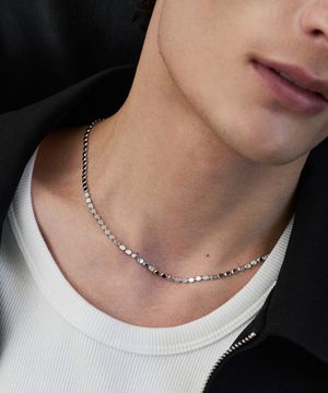 프레스드 써클 체인 네크리스 [SILVER]