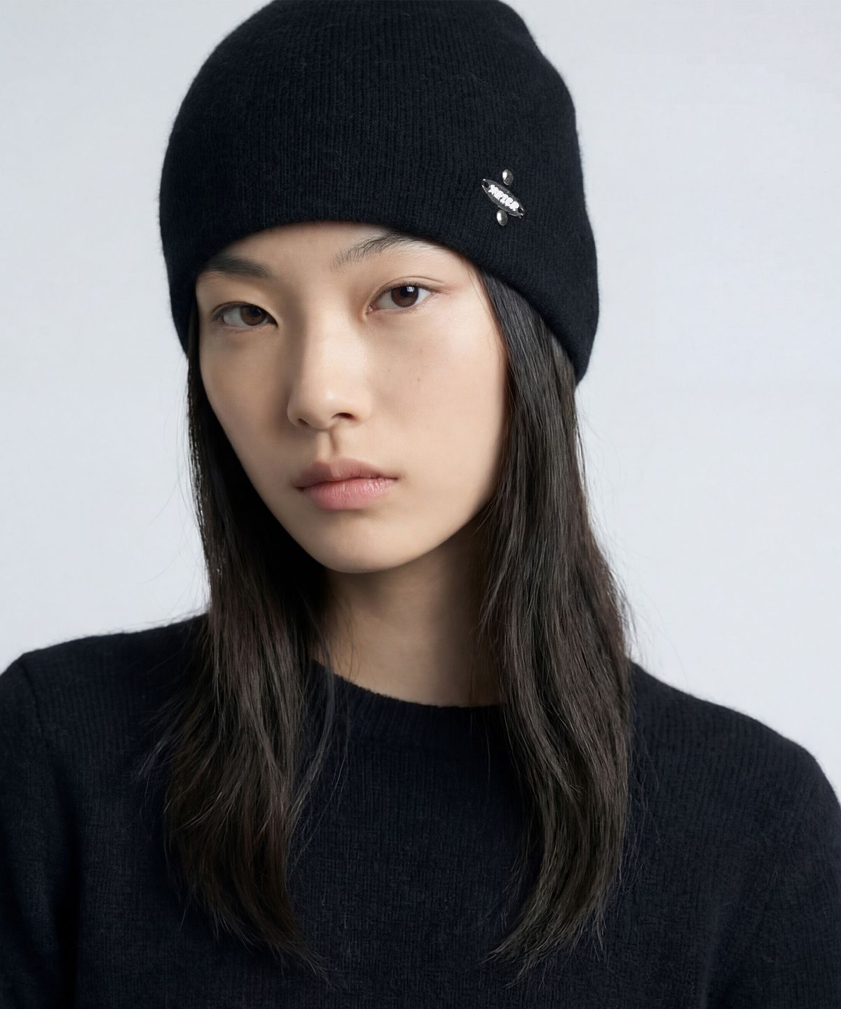 엑스피어(XPIER) 앙고라 벌룬 숏비니 bk