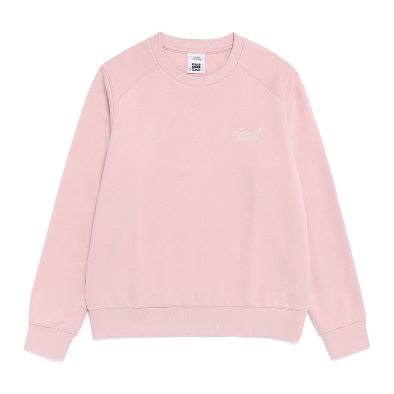 N261WSW050 여성 그레비 맨투맨 SILVER PINK