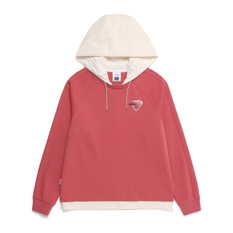 N261WHD020 여성 론트라 하이브리드 후디 ROSE