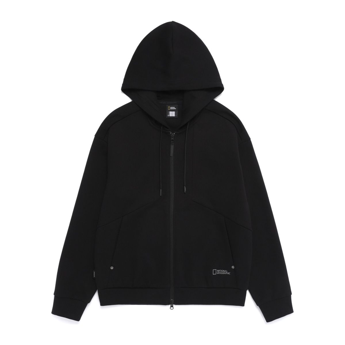 내셔널지오그래픽(NATIONALGEOGRAPHIC) N261UFT070 타킨 세미오버핏 후드 풀집업 BLACK