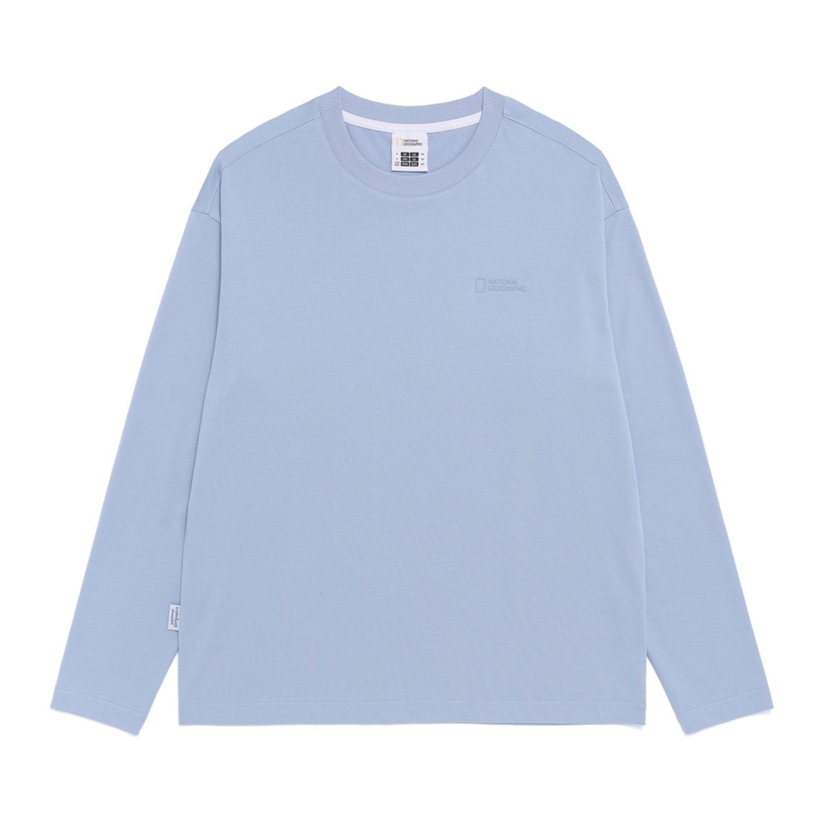 내셔널지오그래픽(NATIONALGEOGRAPHIC) N265UTS901 수피마 세미오버핏 긴팔 티셔츠 STORM BLUE