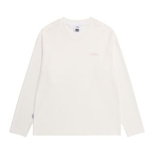 N265UTS901 수피마 세미오버핏 긴팔 티셔츠 O/WHITE