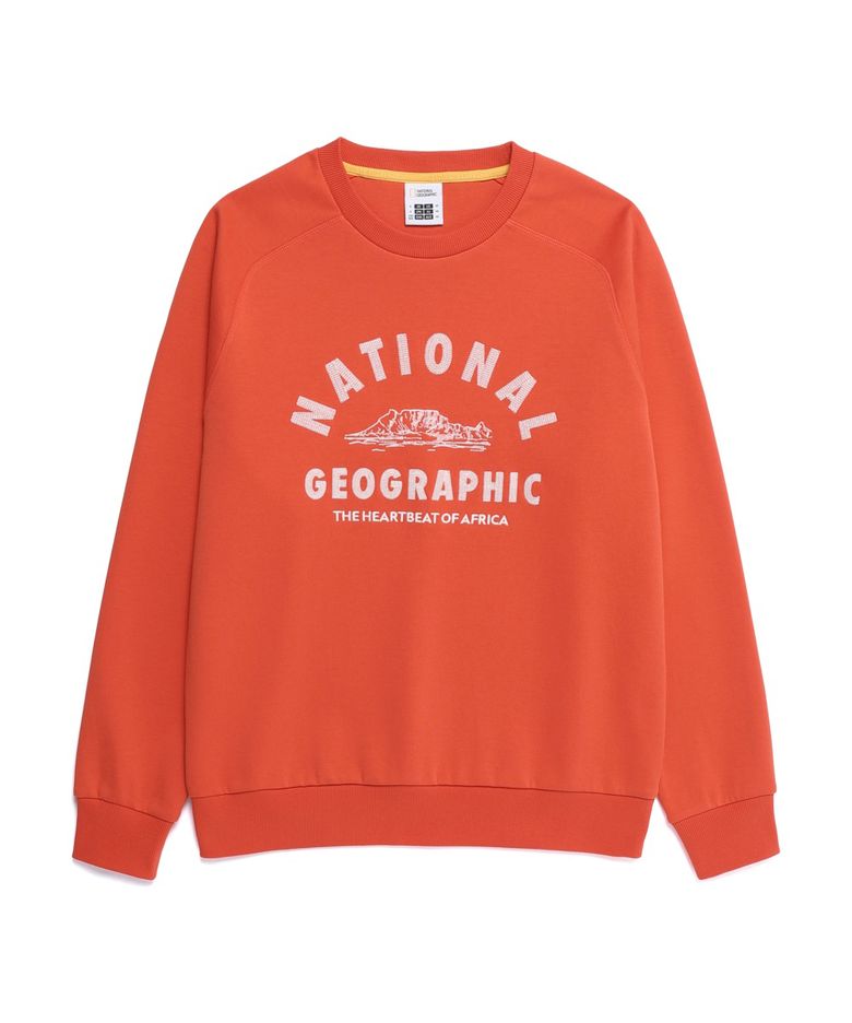 N261USW921 론트라 빅아치로고 그래픽 맨투맨 L/ORANGE