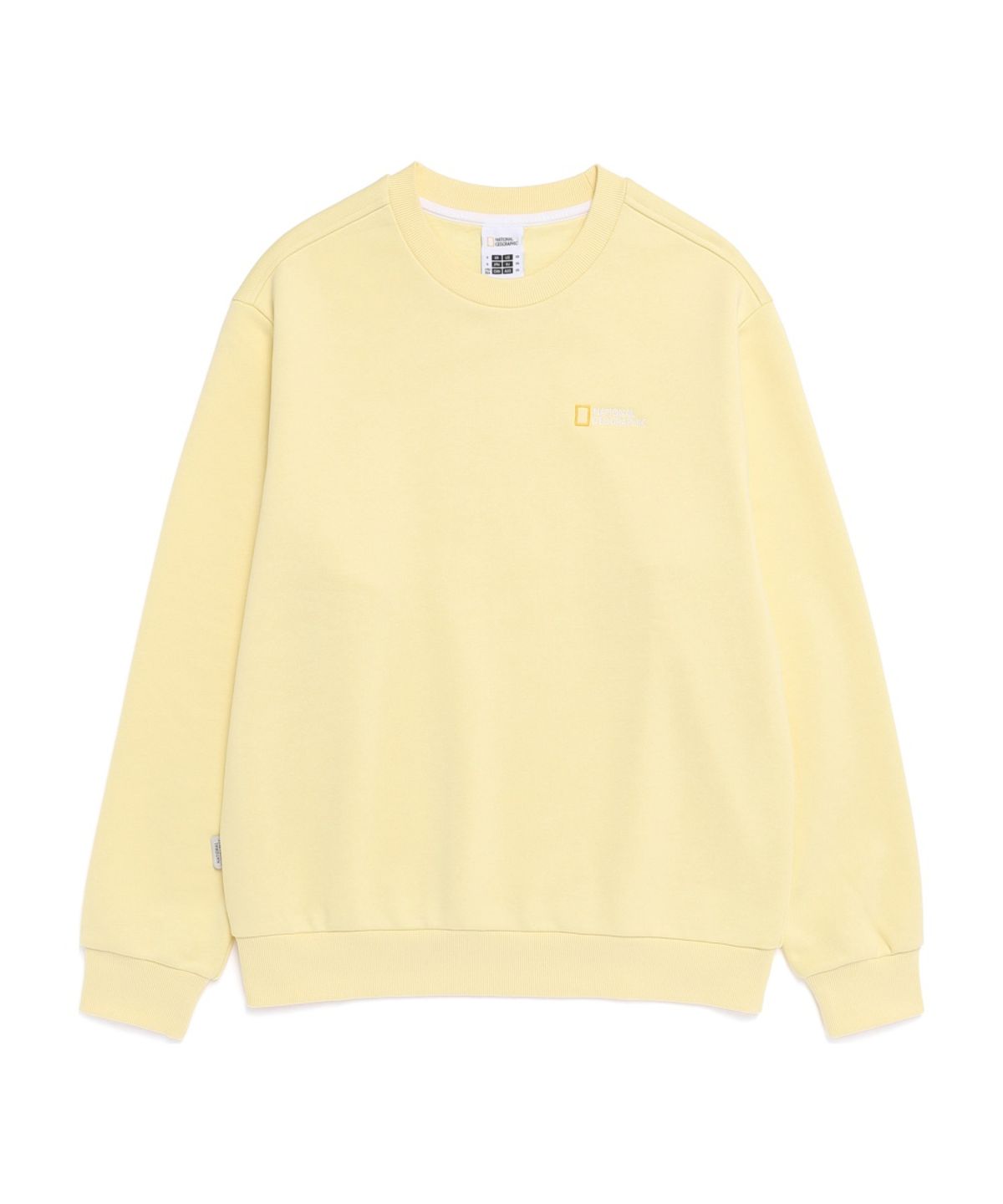 내셔널지오그래픽(NATIONALGEOGRAPHIC) N261USW910 폴하스 스몰로고 맨투맨 PALE YELLOW