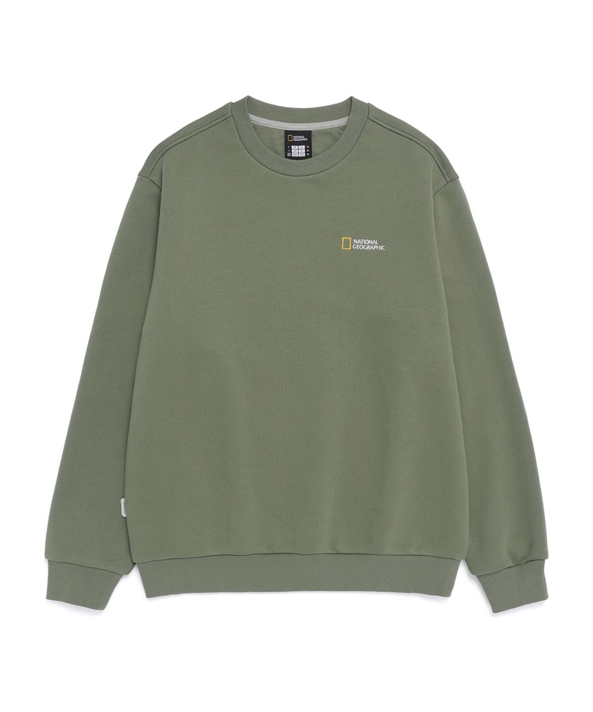 내셔널지오그래픽(NATIONALGEOGRAPHIC) N261USW910 폴하스 스몰로고 맨투맨 MILITARY KHAKI