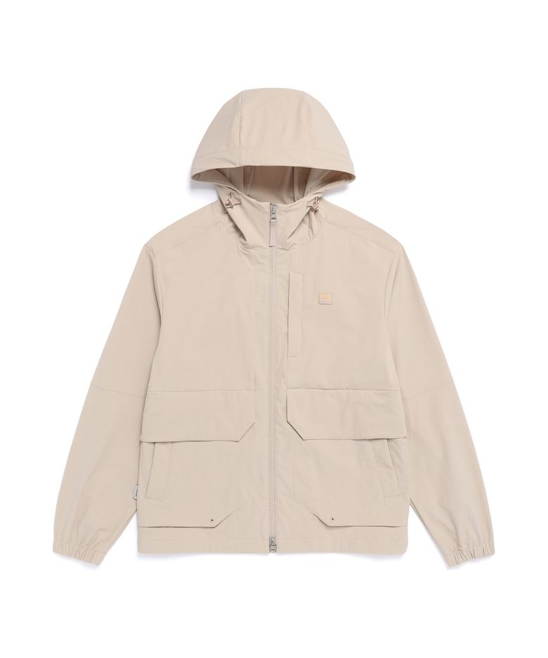 N261UFT990 리오 스트레치 세미오버핏 후드 풀집업 L/BEIGE