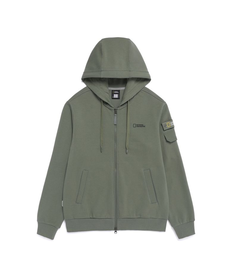 N261UFT950 마게이 소매 포켓 레귤러핏 후드 풀집업 MILITARY KHAKI