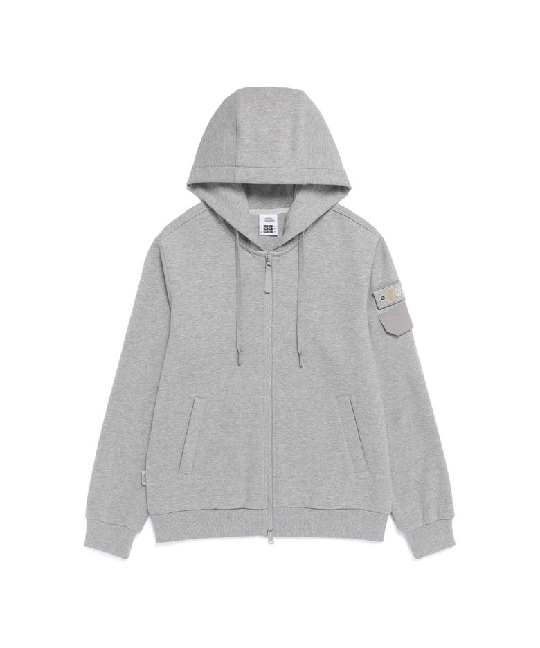 N261UFT950 마게이 소매 포켓 레귤러핏 후드 풀집업 M/GREY