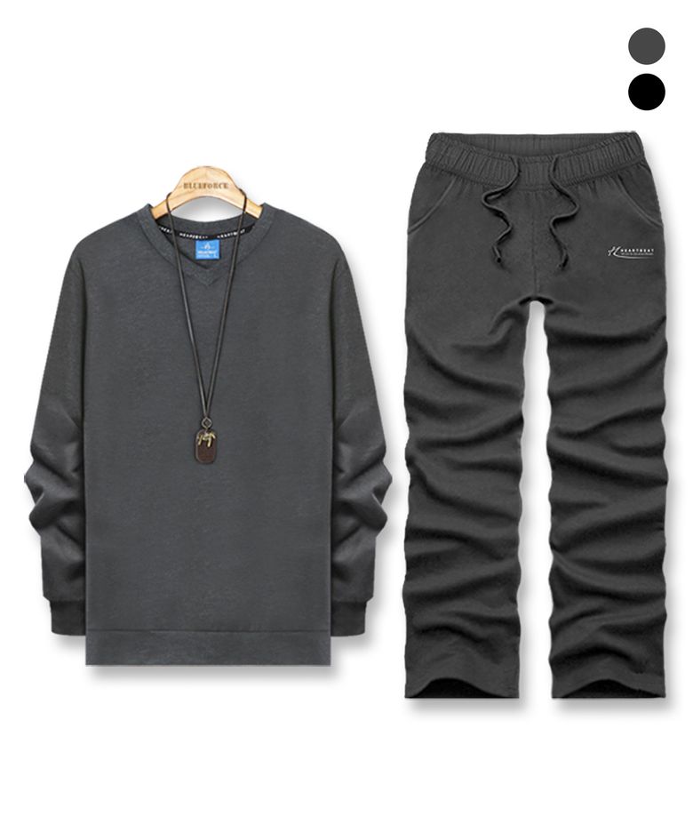 [SET] 데릴킹 브이넥 맨투맨 데일리 스웨트 트레이닝 세트