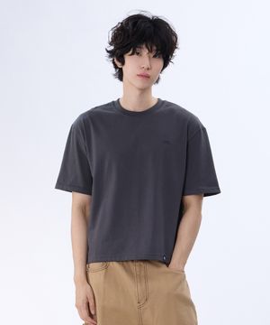 모던 보이 크롭 반팔티 GT-379_차콜