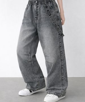 빅브러쉬 커브드 데님팬츠