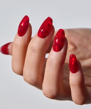 N 하트 젤리 네일