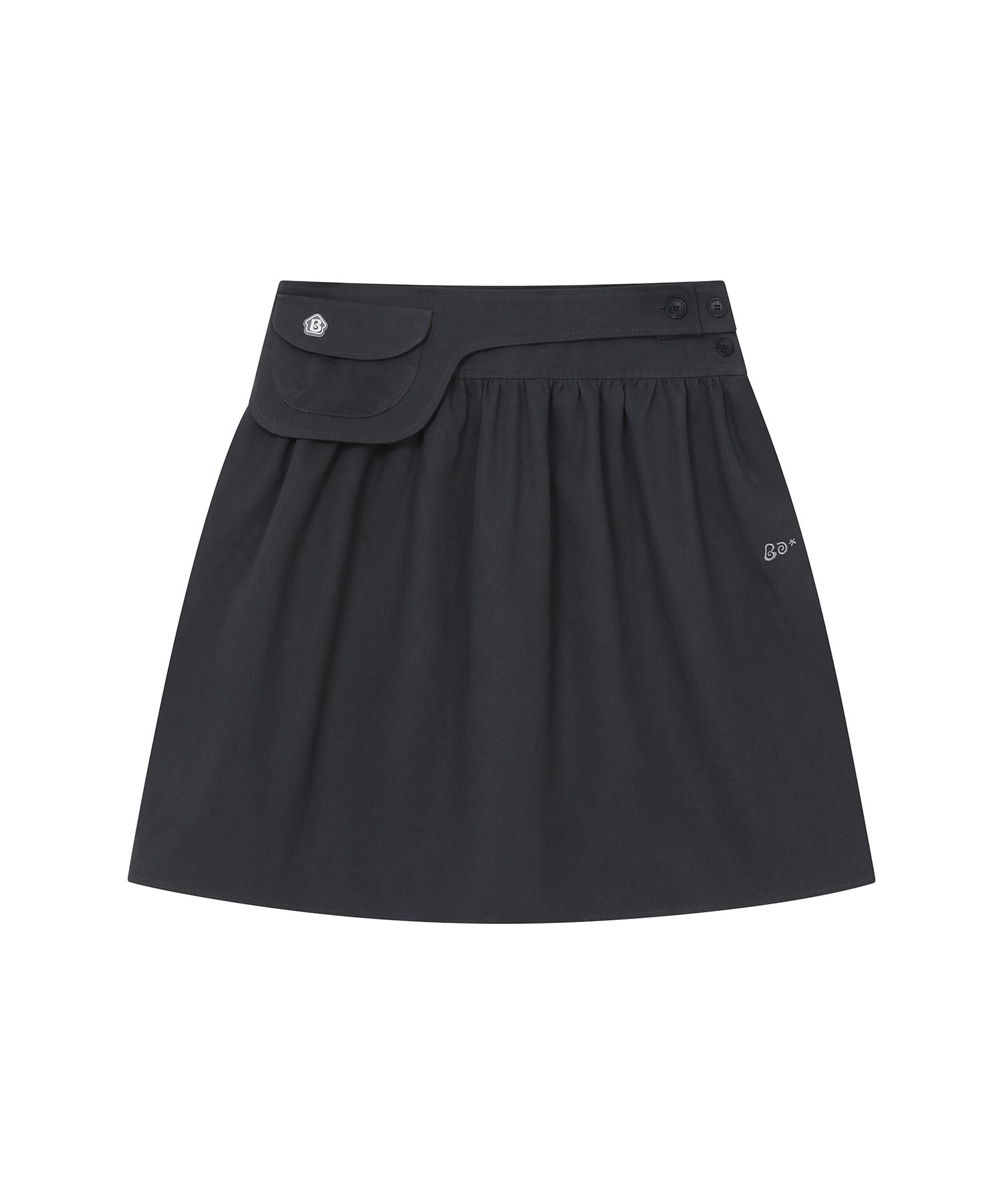 韓国　BAUF ベルト付きミディスカート [チャコール] MUSINSA公式 | BAUF ベルト付きミディスカート [チャコール]