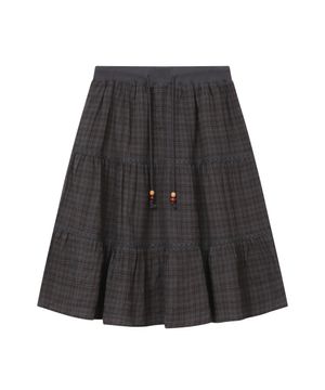 빈티지 체크 스커트 [더스티 퍼플]