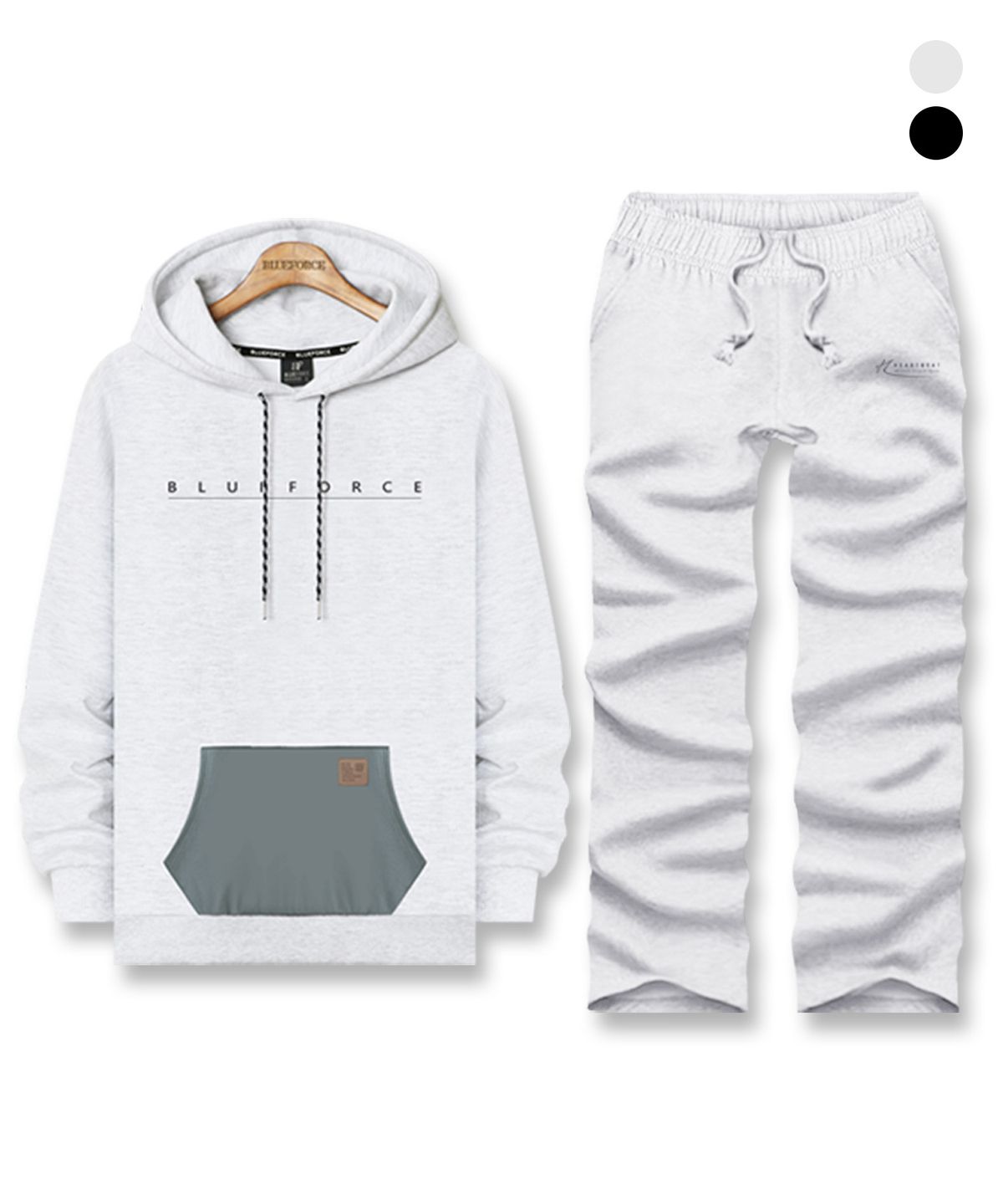 블루포스(BLUEFORCE) [SET] 린터킹 후드티 데일리 스웨트 트레이닝 세트