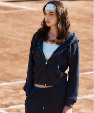 여성 와플 후드 집업_SPMZG23G02