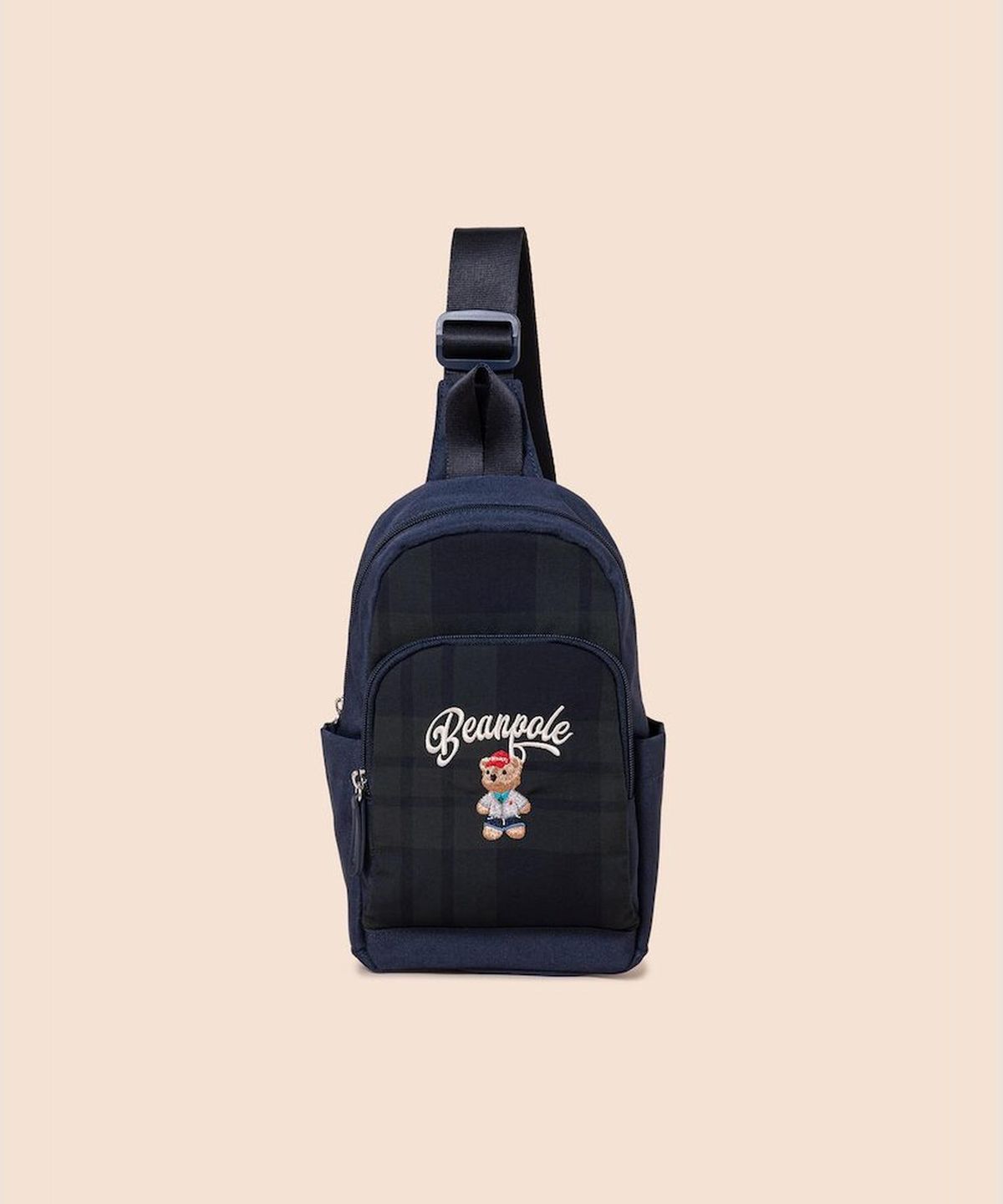 빈폴 키즈(BEANPOLE KIDS) 곰돌이 체크 슬링백  그린 (BI61D2U04M) (BI61D2U04M)