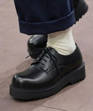 [SECOND.A] 볼륨 라운드토 5CM 더비슈즈 2NDF2700GB [BLACK]