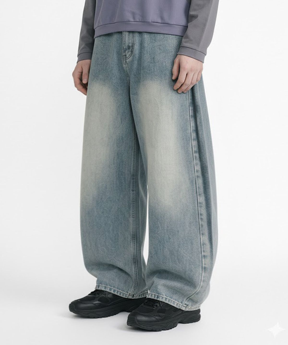 엔티이티(NTET) Noir side pintuck denim pants (light blue)