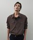 카프카 웨스턴 스트라이프 셔츠 [BROWN]