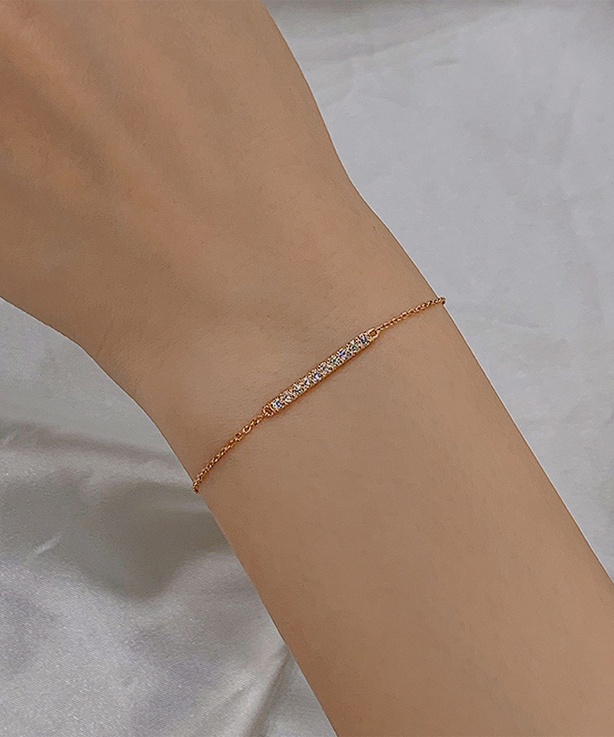 엘렌쥬얼리(HELENE JEWELRY) 925실버 큐빅 스틱 바 팔찌