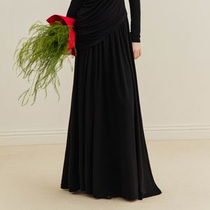 YY_Black casual temperament skirt