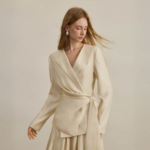 YY_Temperament strap waist jacket