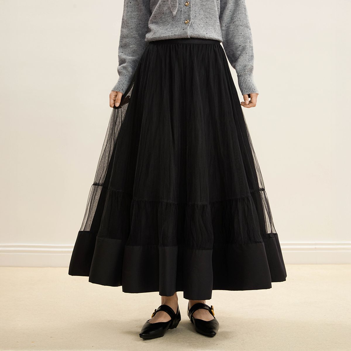 와이와이아이엠(YYIAM) YY_Slimming mesh skirt_3color