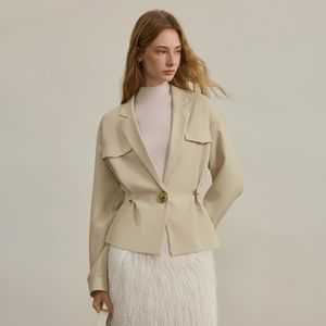 YY_Slimming button blazer