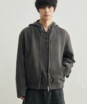 [패플서 X 로템버] 워시드 코튼 블루종 자켓 [빈티지그레이]