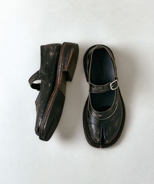 Tabi Mary Jane_Rub-Off Khaki