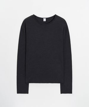 VTG 슬랍 라운드 넥 롱 슬리브 (BLACK)