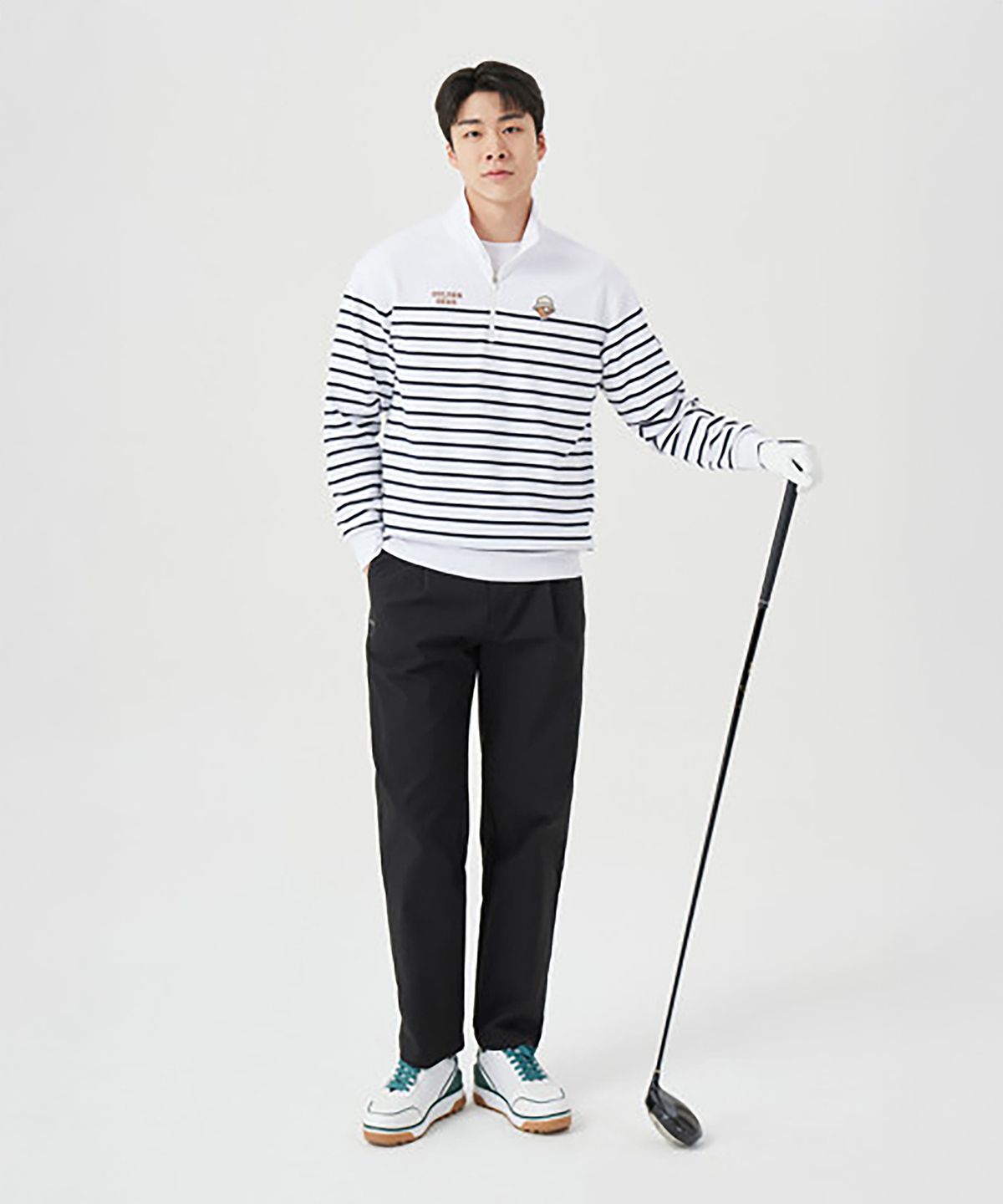 골든베어(GOLDEN BEAR) (M) Tucked Straight Fit Pants  G4PAM26121BKX