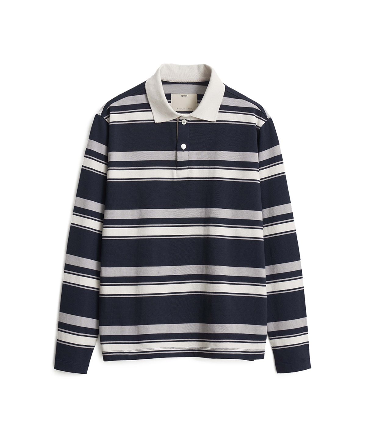 포터리(POTTERY) Rugby Polo Shirt_Black Stripe