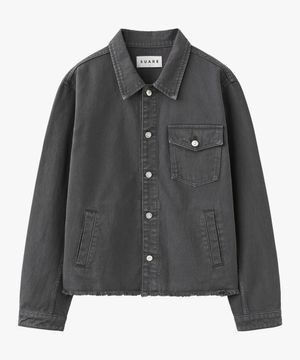 컷오프 크롭 다잉 자켓 차콜