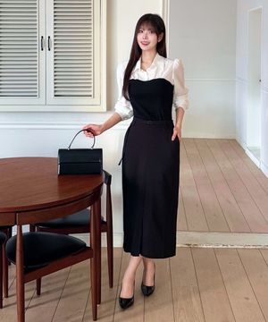 벨티드 H라인 롱 스커트_RMWHG12RT2