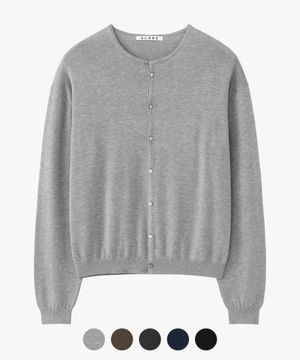 코튼 모달 미니멀 크롭 가디건 - 5 COLOR