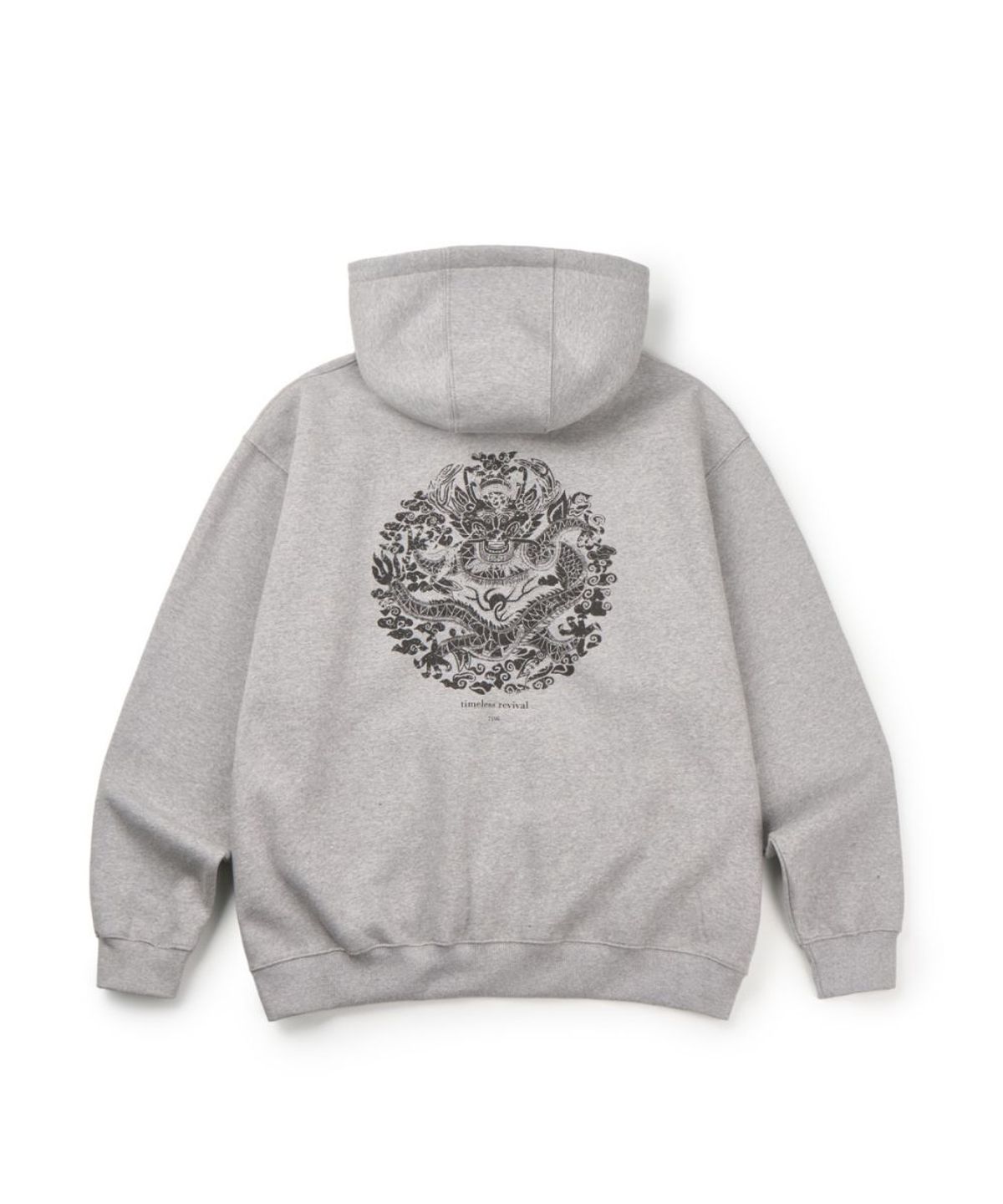 칠 하나 투 구육(71TO96) (기모) Vintage Dragon Hoodie Zip-up (Gray)