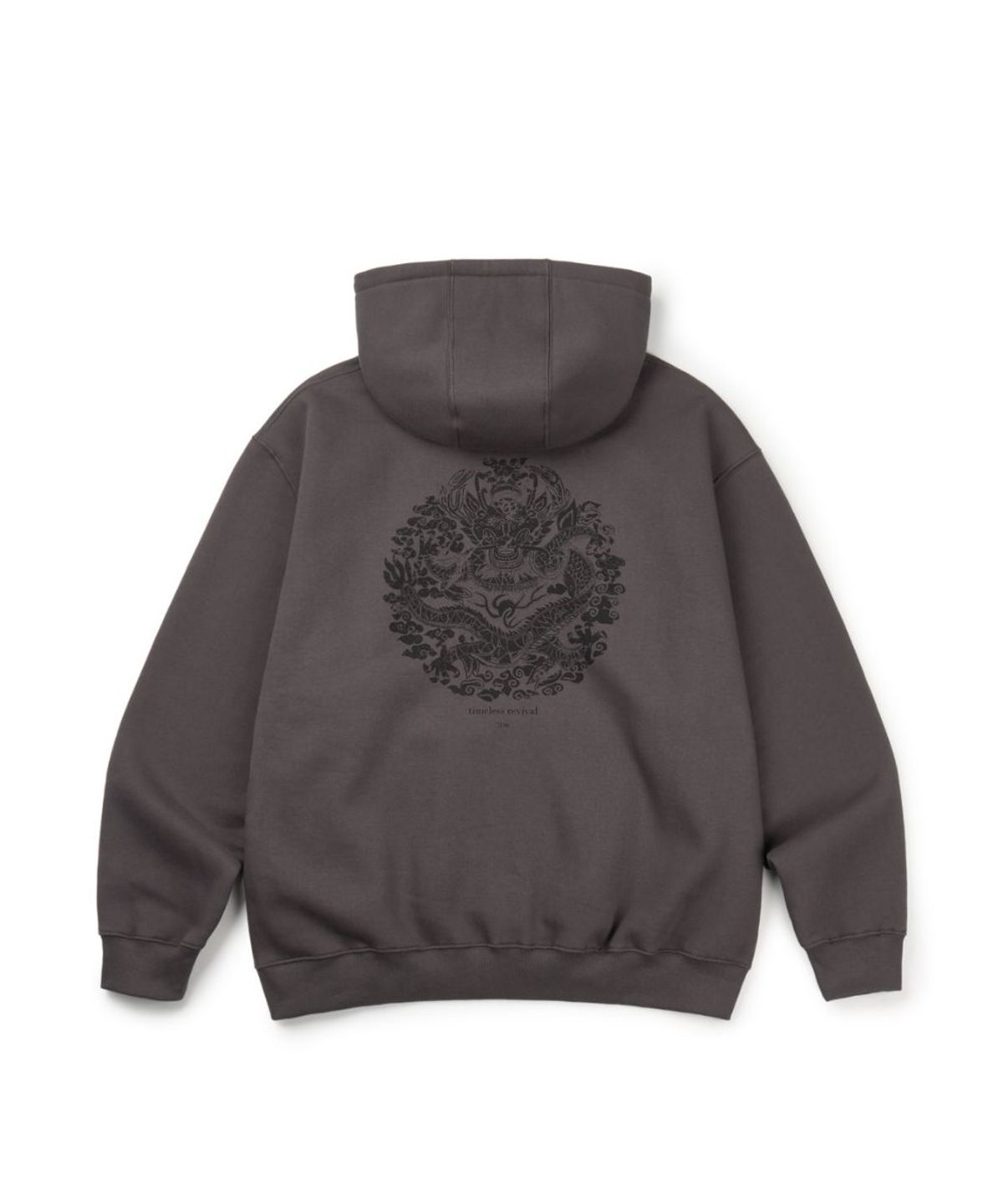 칠 하나 투 구육(71TO96) (기모) Vintage Dragon Hoodie Zip-up (Charcoal)