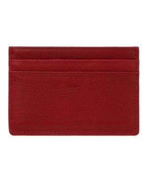 클래식 카드지갑 레드 [소가죽]