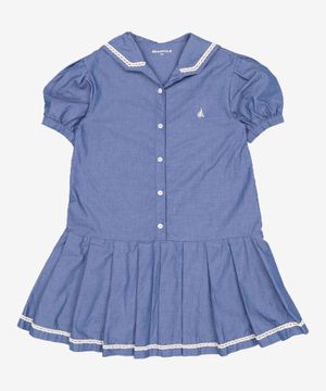 세일러 데님라이크 원피스  스카이 블루 (BI3371G07Q) 140