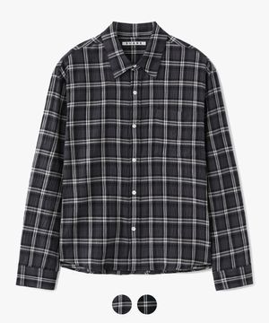 크리즈 시어 체크 크롭 셔츠 - 2 COLOR