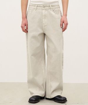 아크 패널 와이드 데님 팬츠 에크루