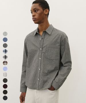 [수아레X데일리룸] 데일리 코튼 크롭 텍스처 셔츠 - 12 COLOR